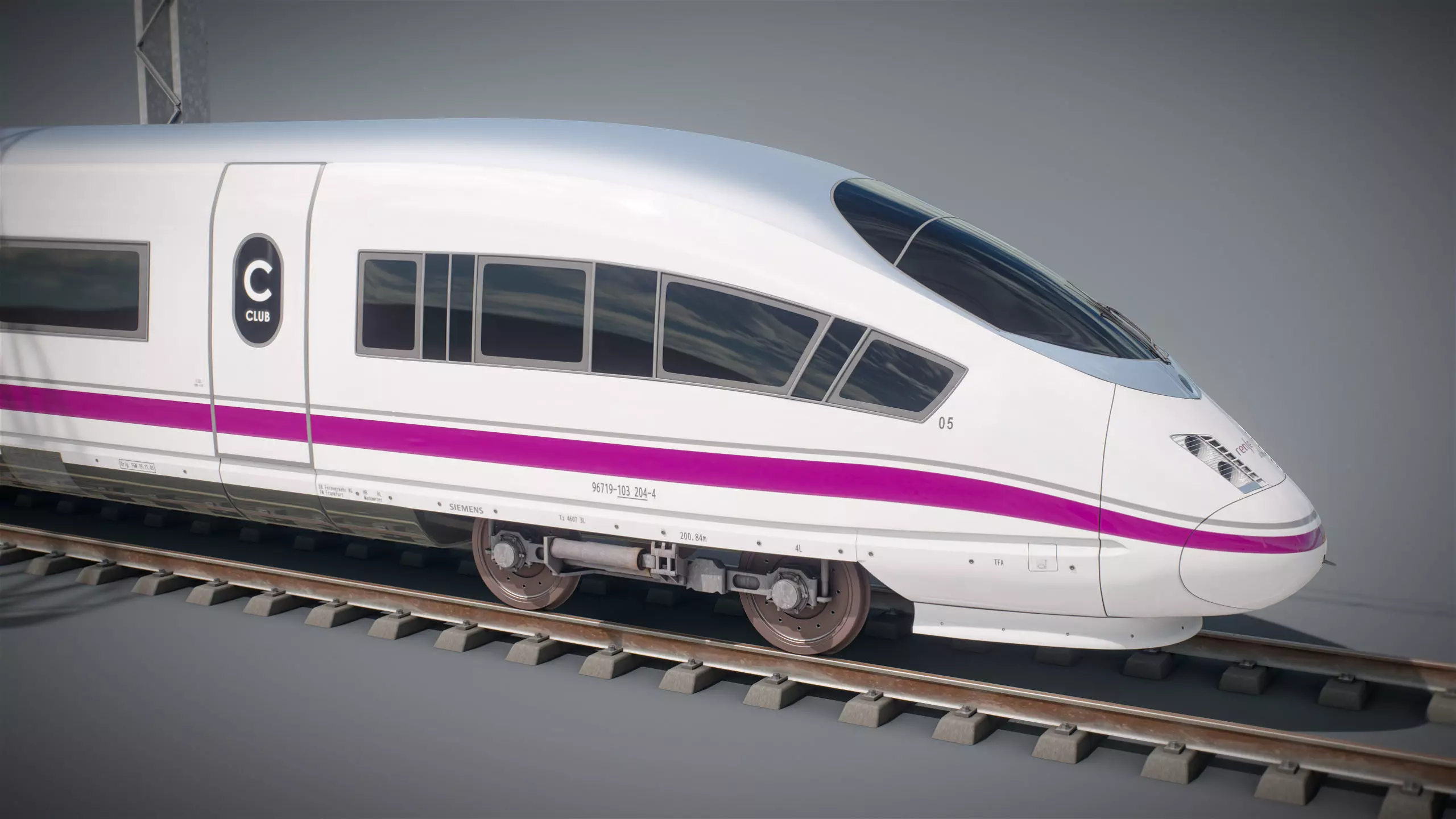 High Speed Train Velaro - Spanish AVE 3D model_16