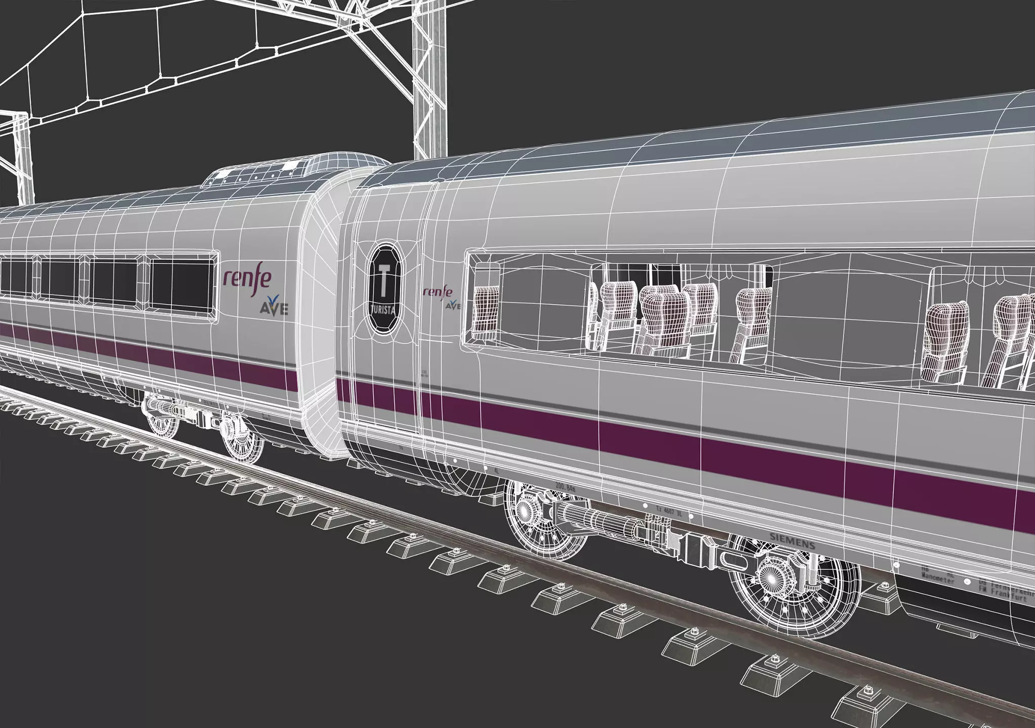 High Speed Train Velaro - Spanish AVE 3D model_31