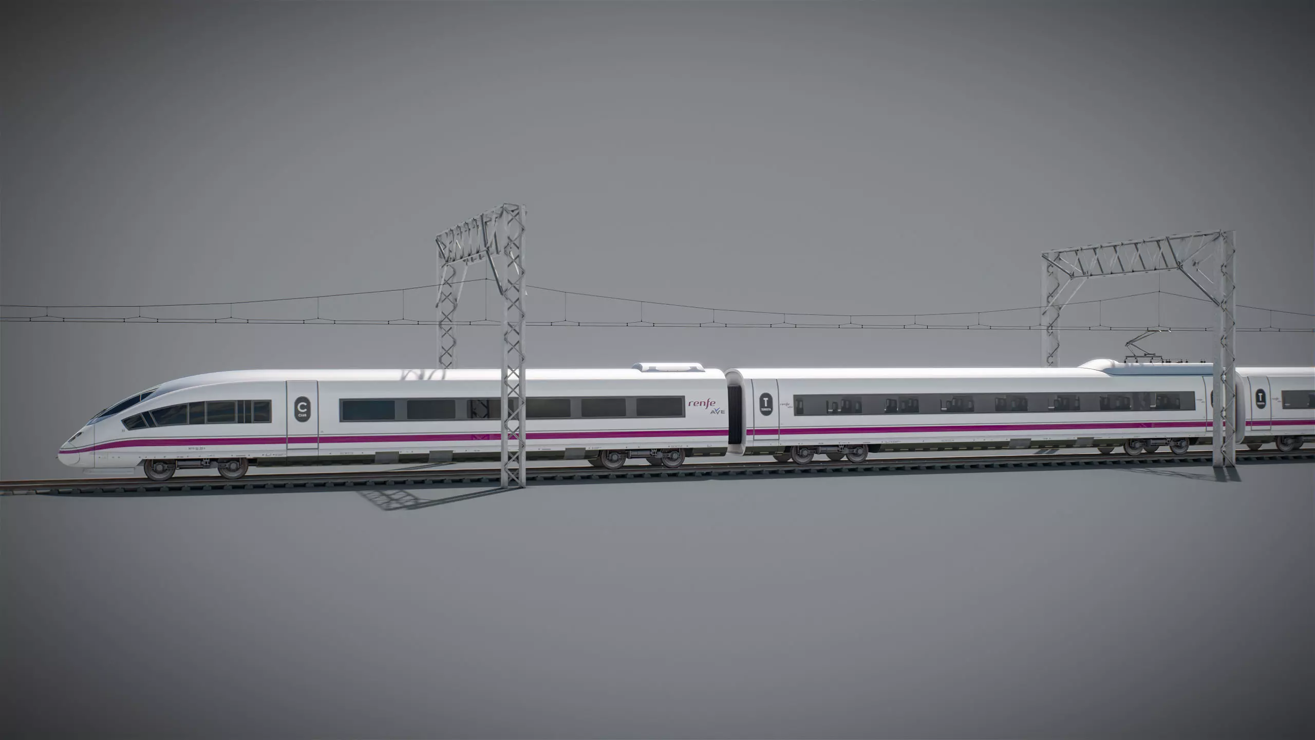 High Speed Train Velaro - Spanish AVE 3D model_4