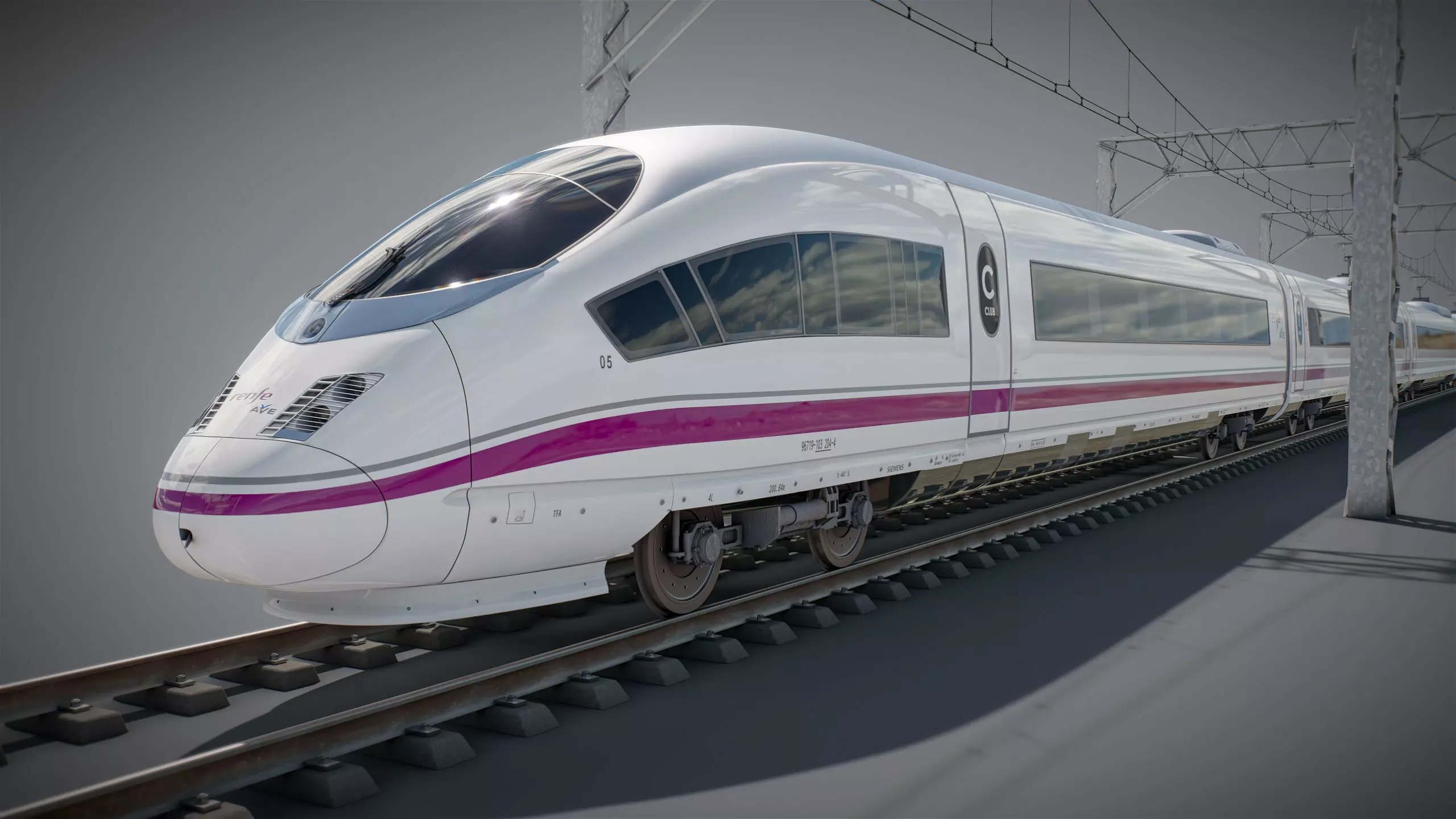 High Speed Train Velaro - Spanish AVE 3D model_2