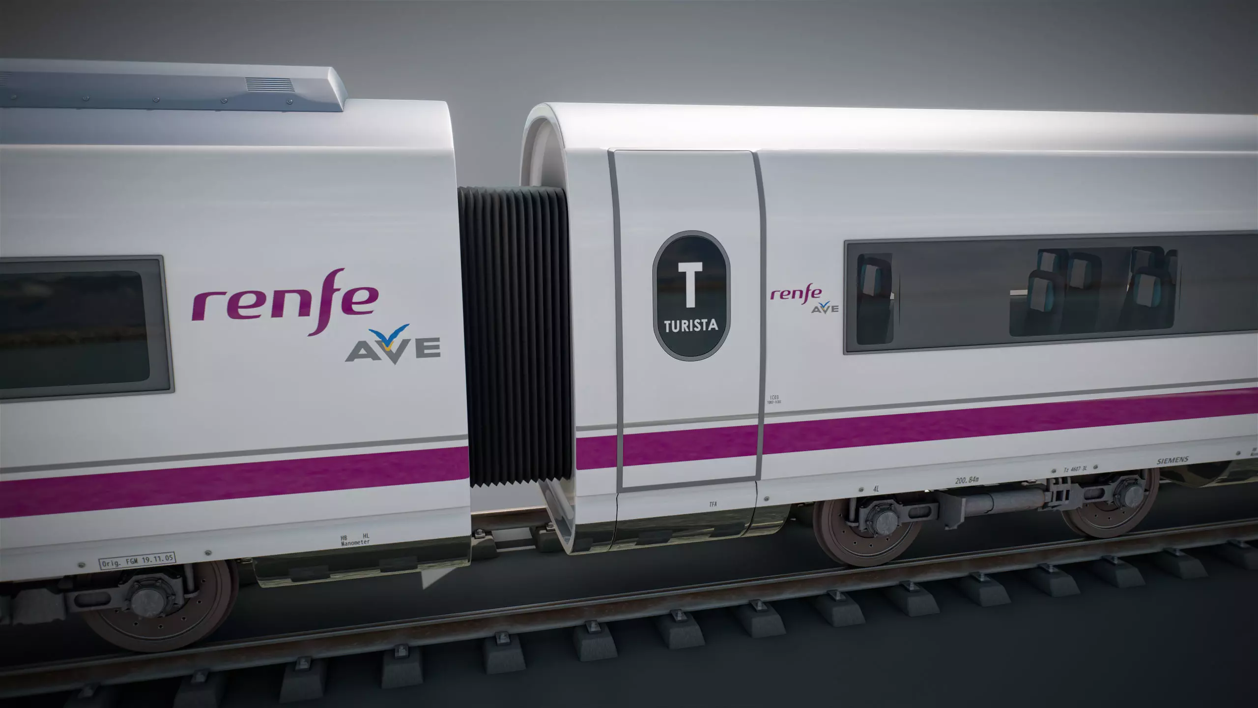 High Speed Train Velaro - Spanish AVE 3D model_13