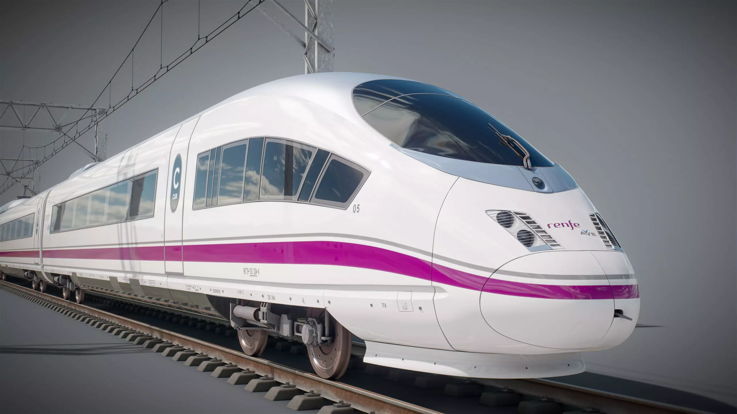 High Speed Train Velaro - Spanish AVE 3D model_3