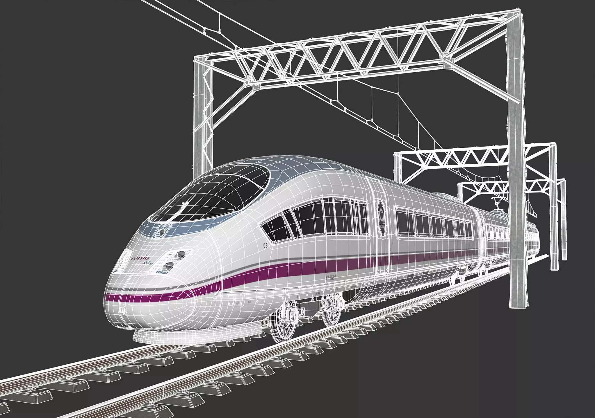 High Speed Train Velaro - Spanish AVE 3D model_29