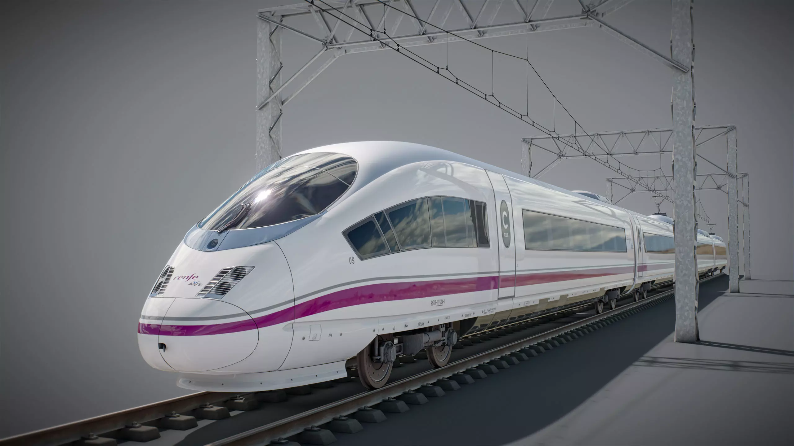 High Speed Train Velaro - Spanish AVE 3D model_6