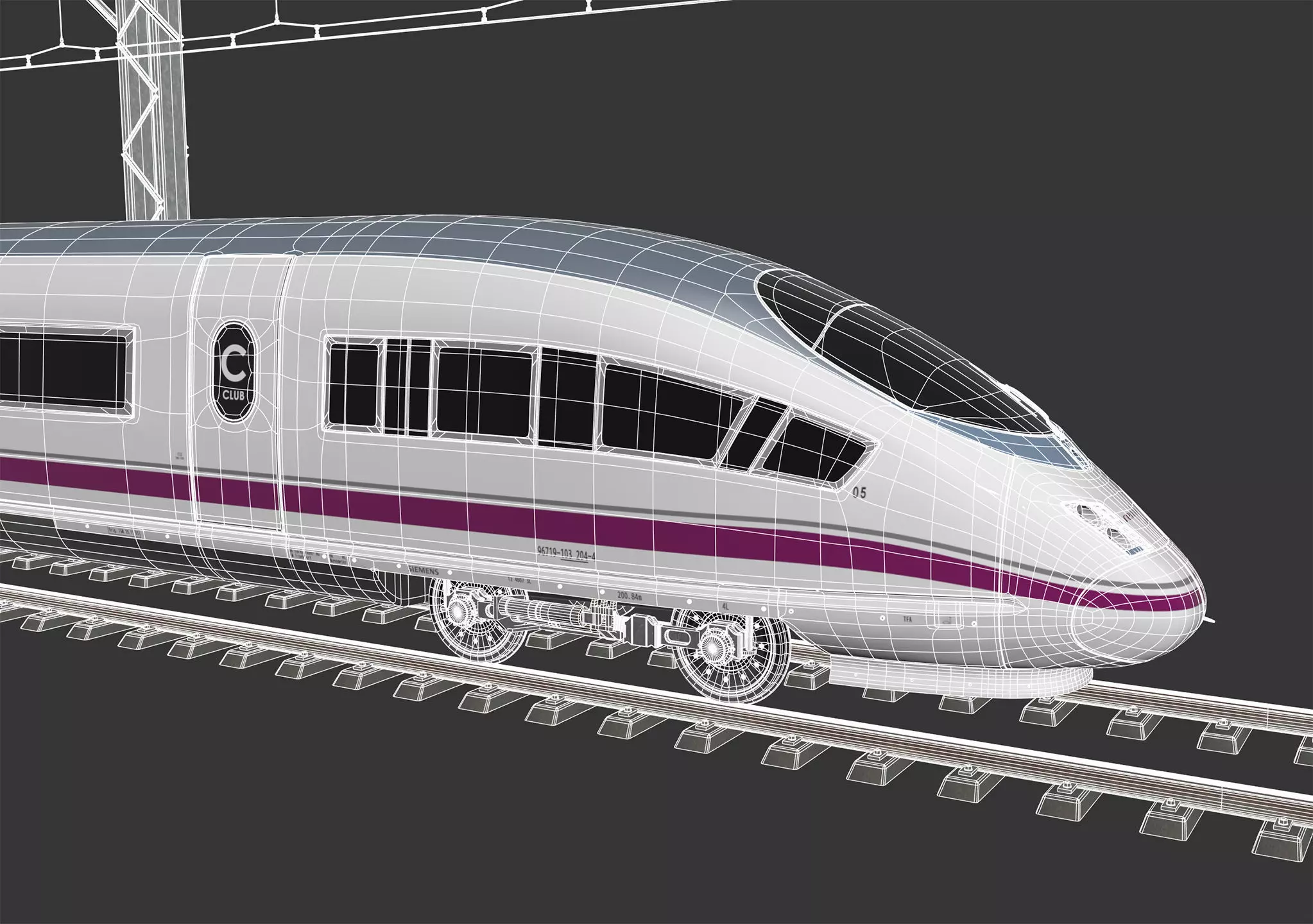 High Speed Train Velaro - Spanish AVE 3D model_30