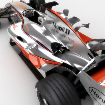 F1 2007 McLaren MP4-22 Ferrari F2007 3D model_9