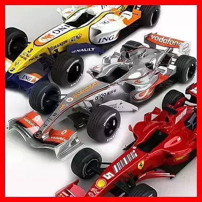 F1 2007 McLaren MP4-22 Ferrari F2007 ING Renault R27