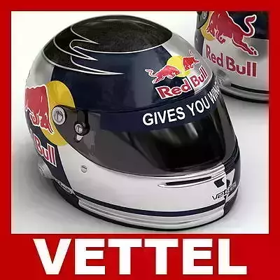 Helmet F1 2008 Sebastian Vettel 3D model