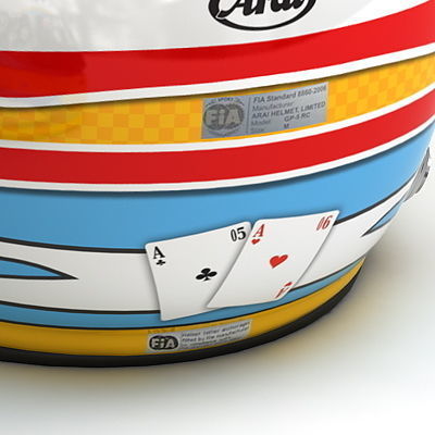Helmet F1 2008 Fernando Alonso 3D model_6
