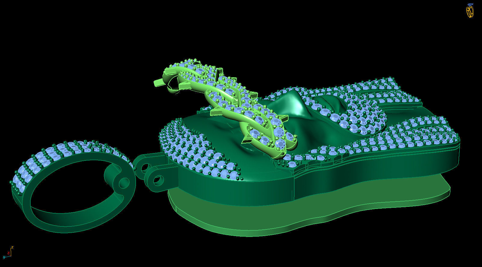 Jesus pendant 3D print model_5