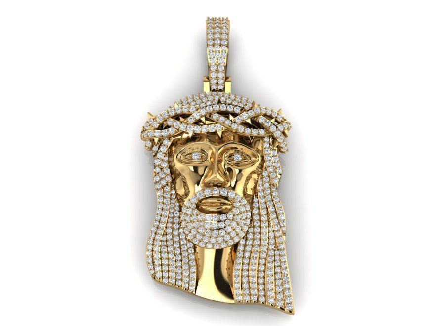 Jesus pendant 3D print model_2