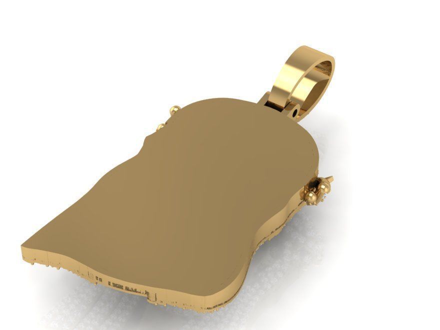 Jesus pendant 3D print model_6