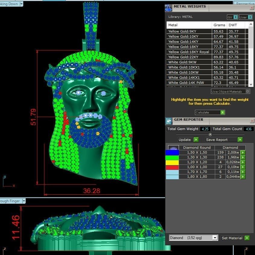 Jesus pendant 3D print model_1