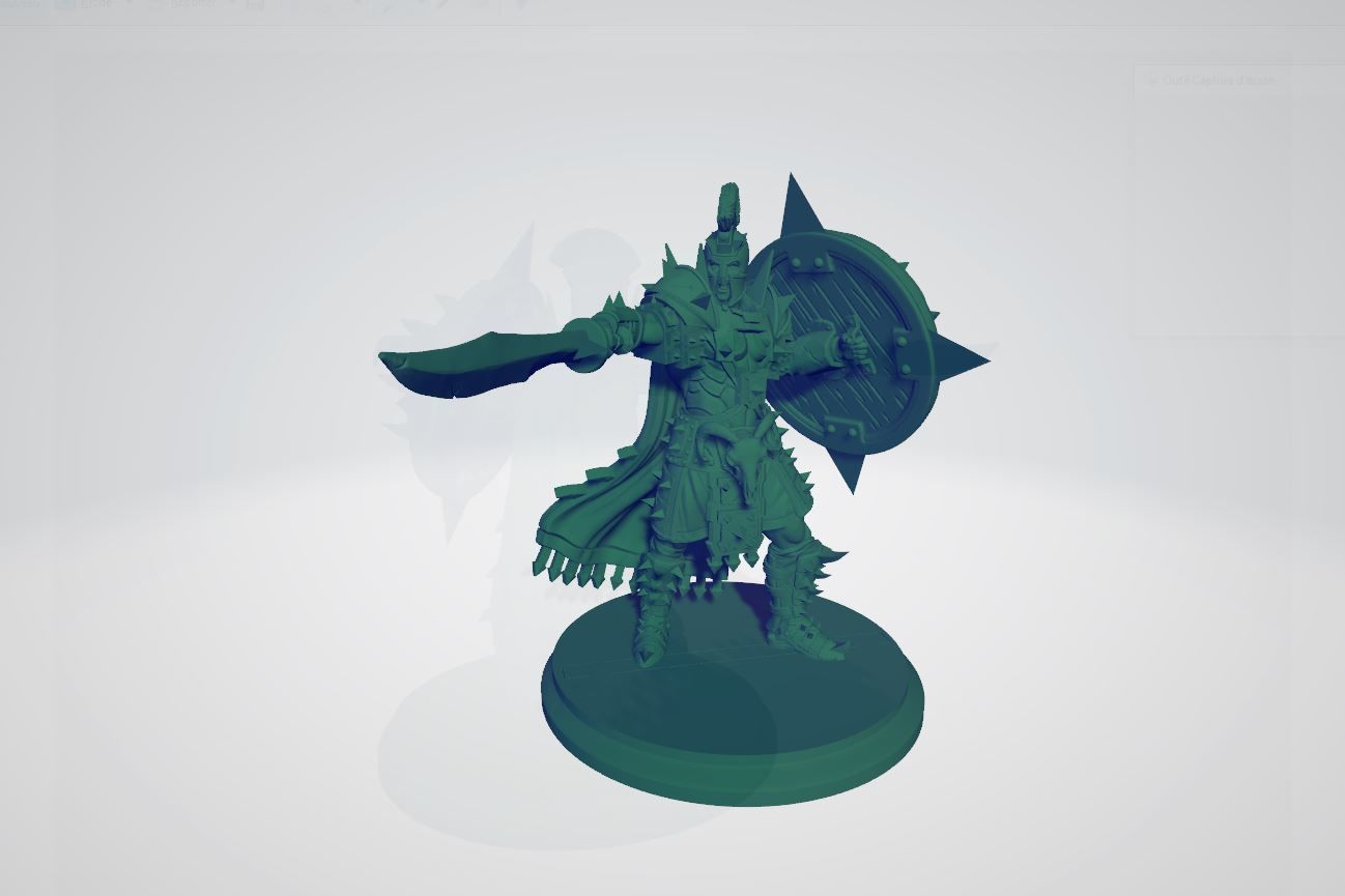 Warrior  Figurine 3d print  3D print model_3