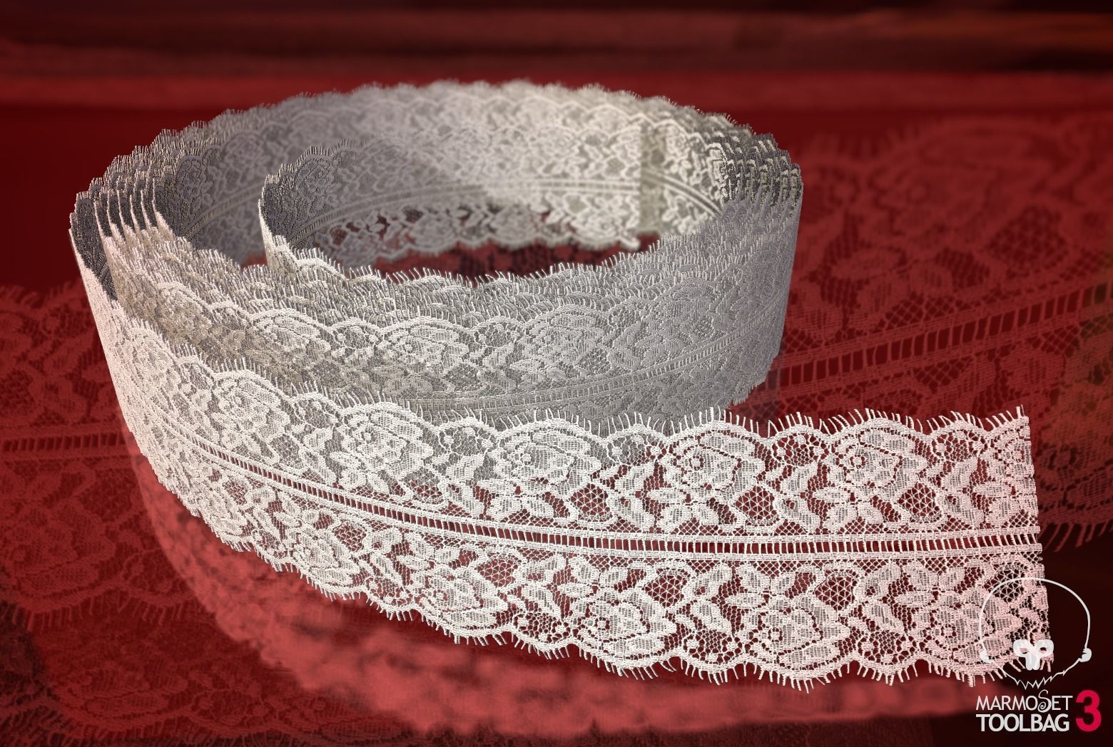 Fabric Vol 03 - Lace Trims PBR Texture_7