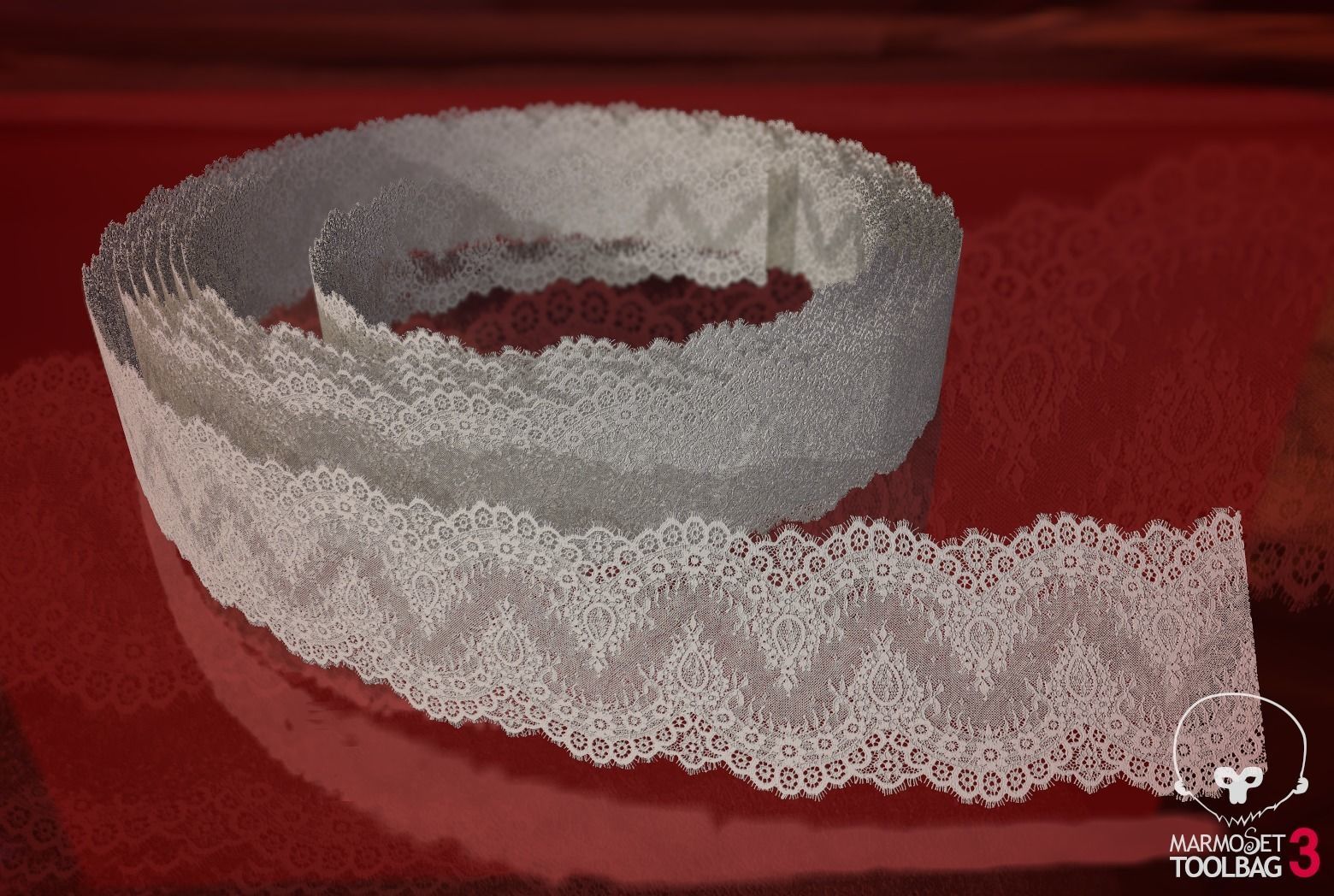 Fabric Vol 03 - Lace Trims PBR Texture_3