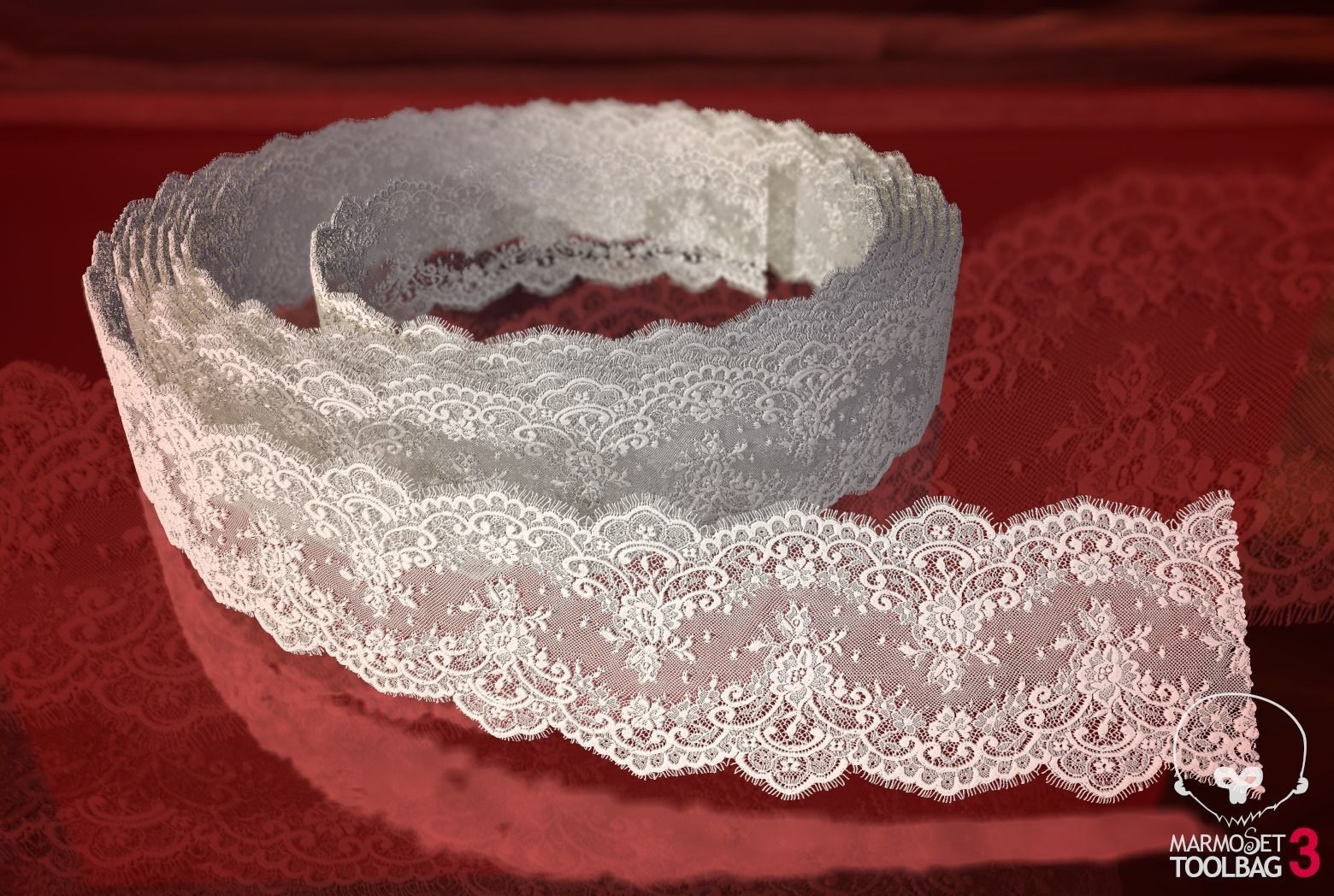 Fabric Vol 03 - Lace Trims PBR Texture_10