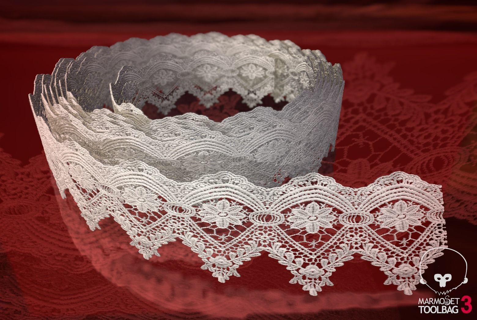 Fabric Vol 03 - Lace Trims PBR Texture_6