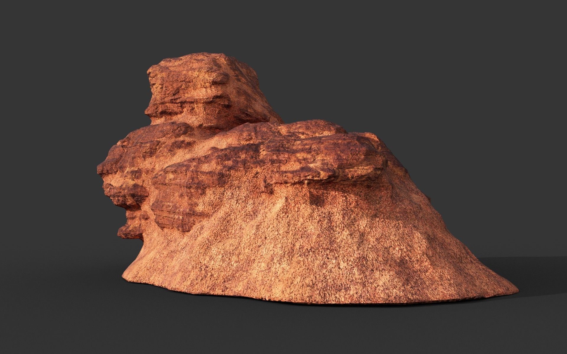 Low poly Sandstone Rock Formation - 210127 Low-poly 3D model_37