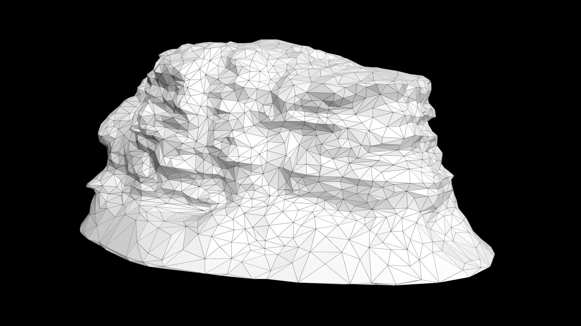 Low poly Sandstone Rock Formation - 210127 Low-poly 3D model_10