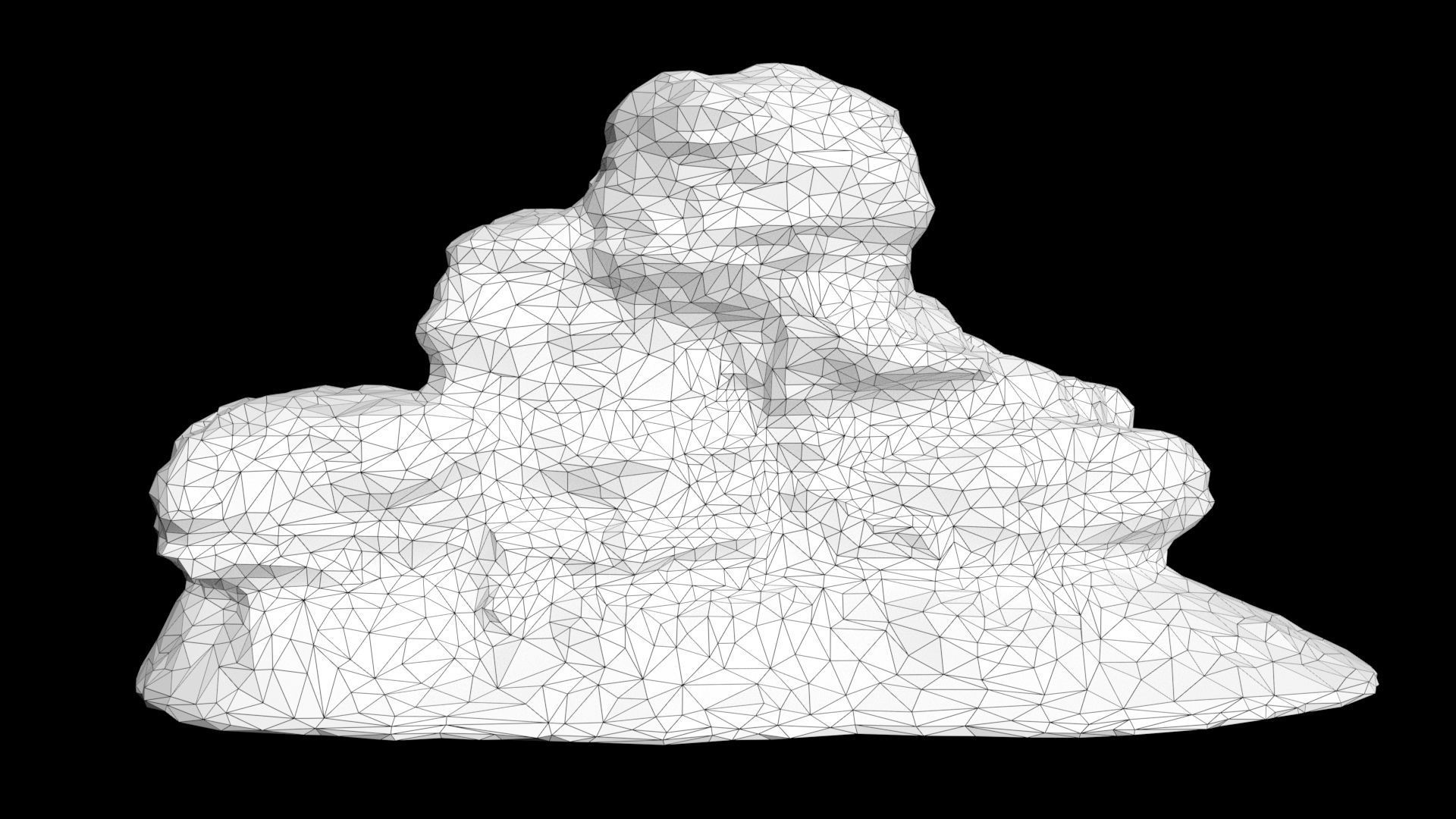 Low poly Sandstone Rock Formation - 210127 Low-poly 3D model_45