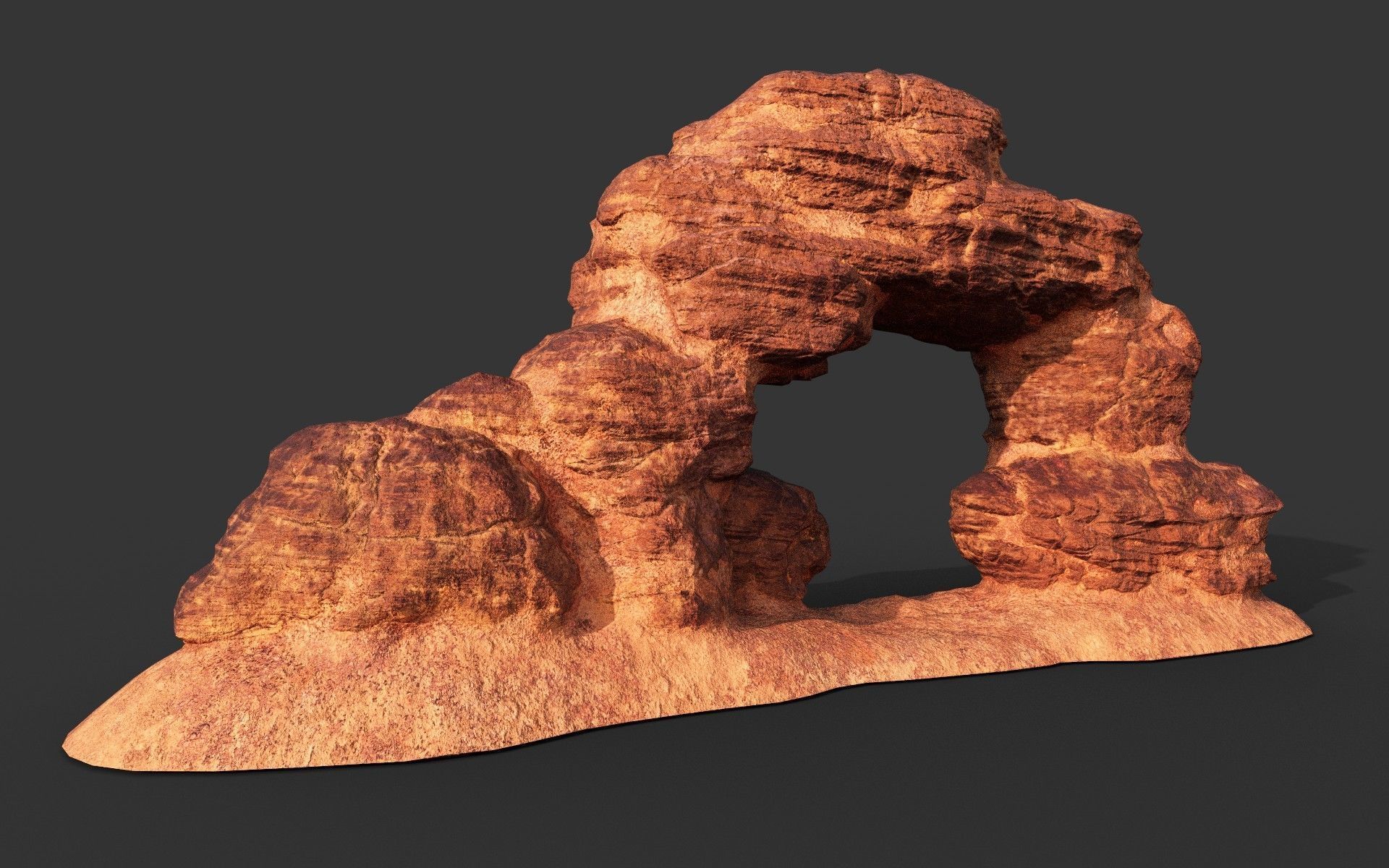 Low poly Sandstone Rock Formation - 210127 Low-poly 3D model_47