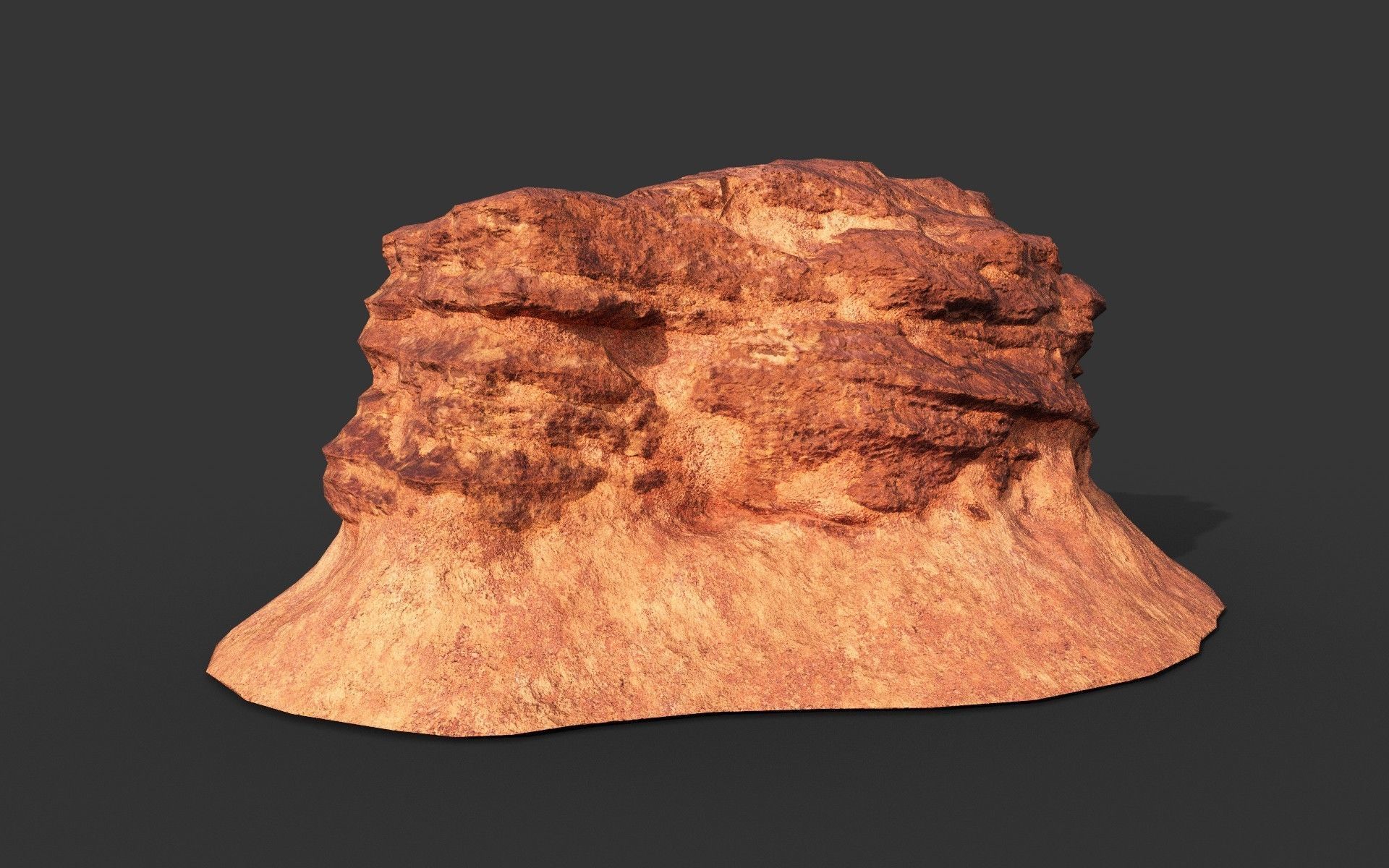 Low poly Sandstone Rock Formation - 210127 Low-poly 3D model_7