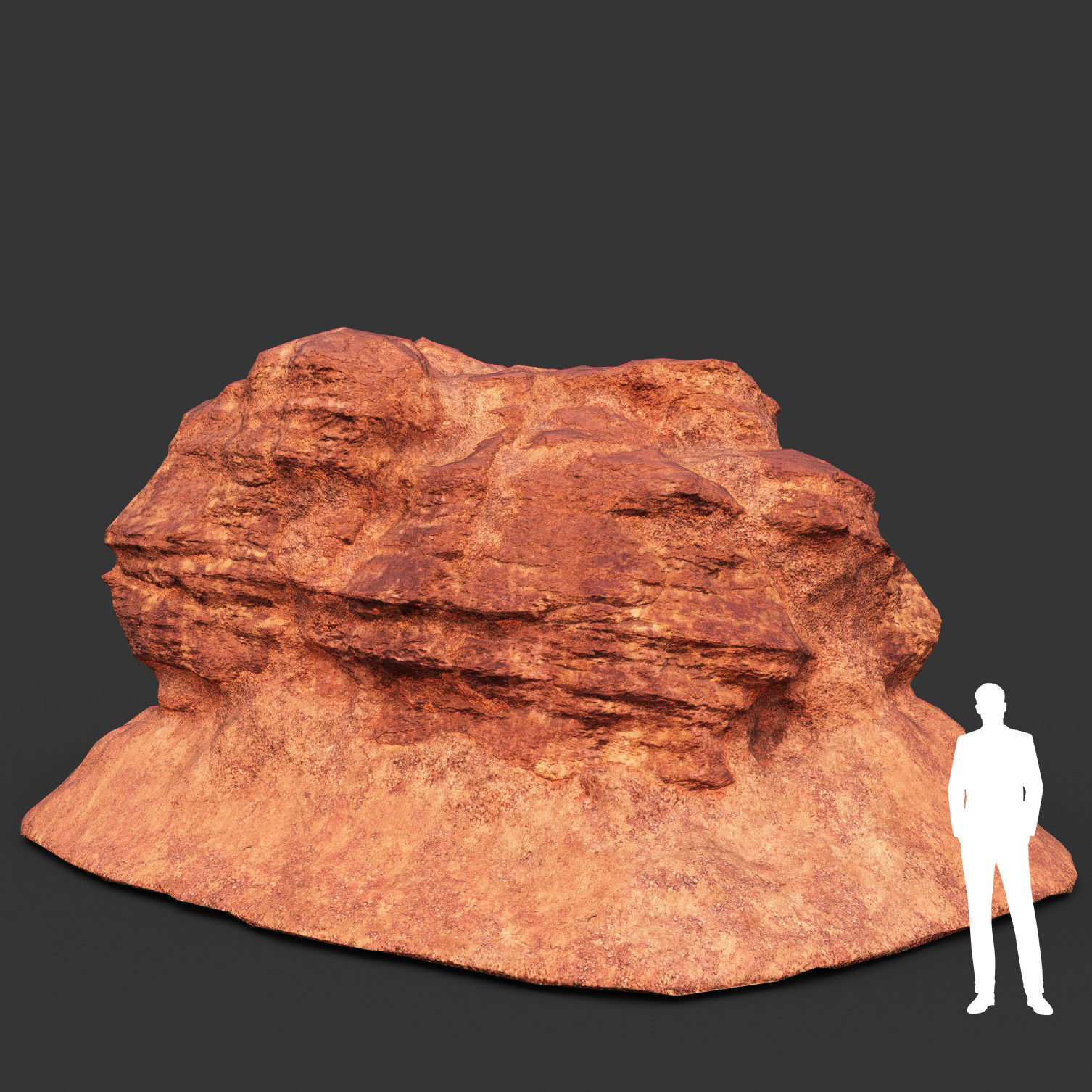 Low poly Sandstone Rock Formation - 210127 Low-poly 3D model_1