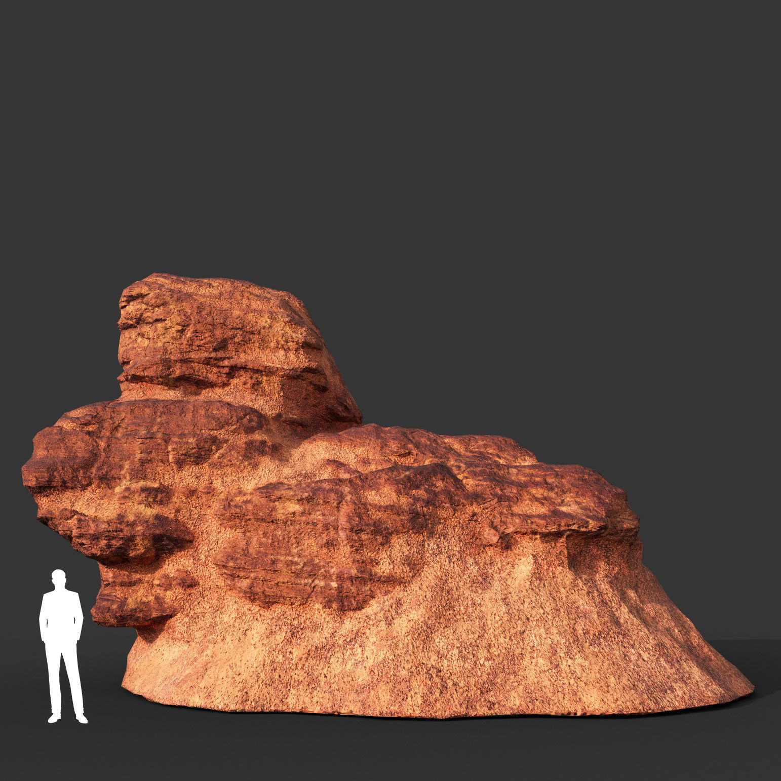 Low poly Sandstone Rock Formation - 210127 Low-poly 3D model_36