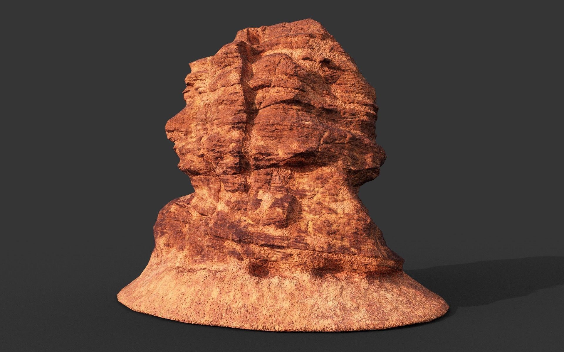 Low poly Sandstone Rock Formation - 210127 Low-poly 3D model_28