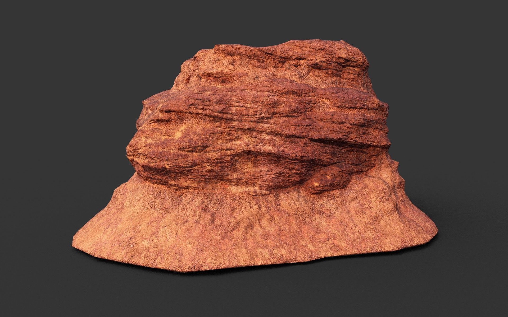 Low poly Sandstone Rock Formation - 210127 Low-poly 3D model_2