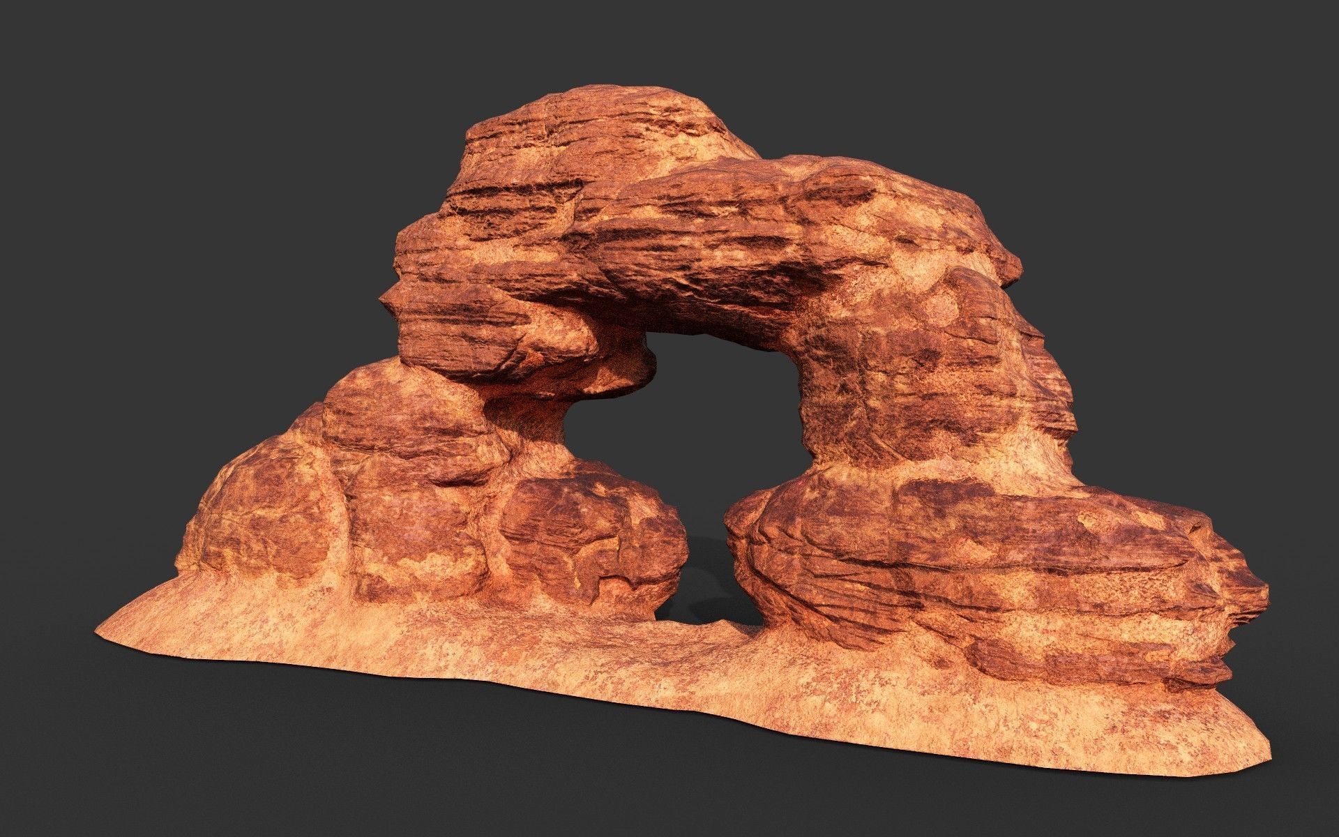 Low poly Sandstone Rock Formation - 210127 Low-poly 3D model_48