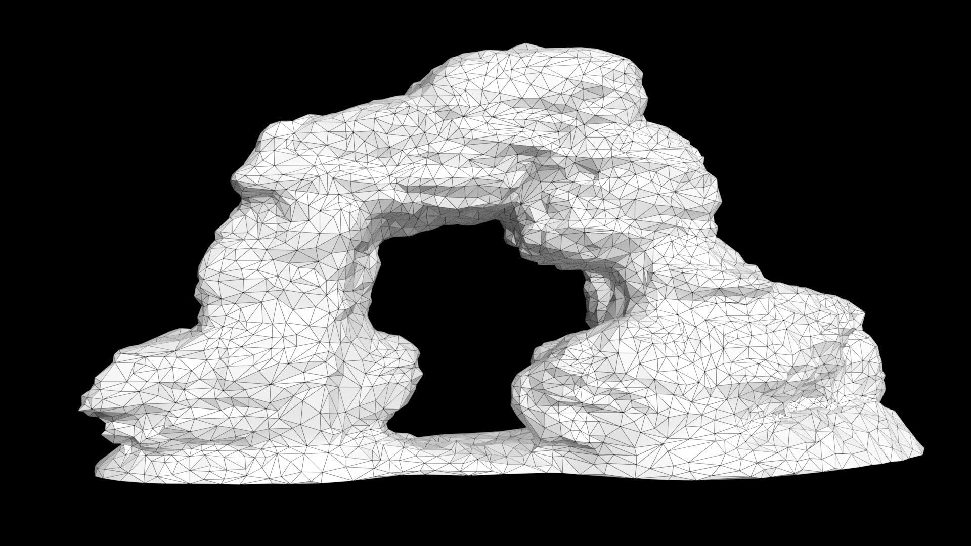 Low poly Sandstone Rock Formation - 210127 Low-poly 3D model_50