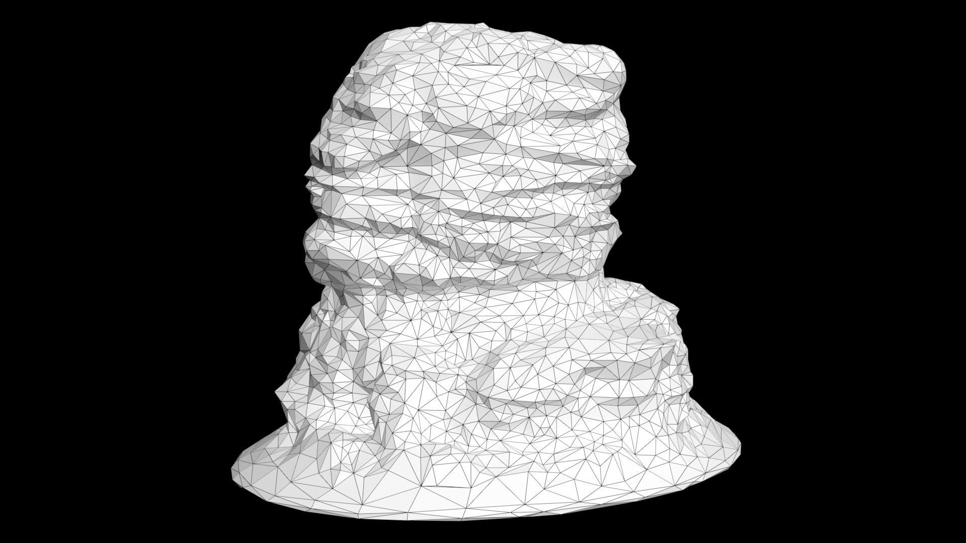 Low poly Sandstone Rock Formation - 210127 Low-poly 3D model_30