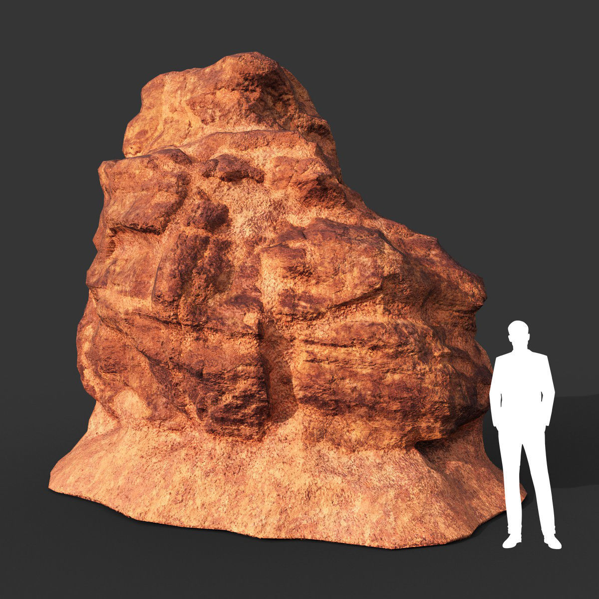 Low poly Sandstone Rock Formation - 210127 Low-poly 3D model_11