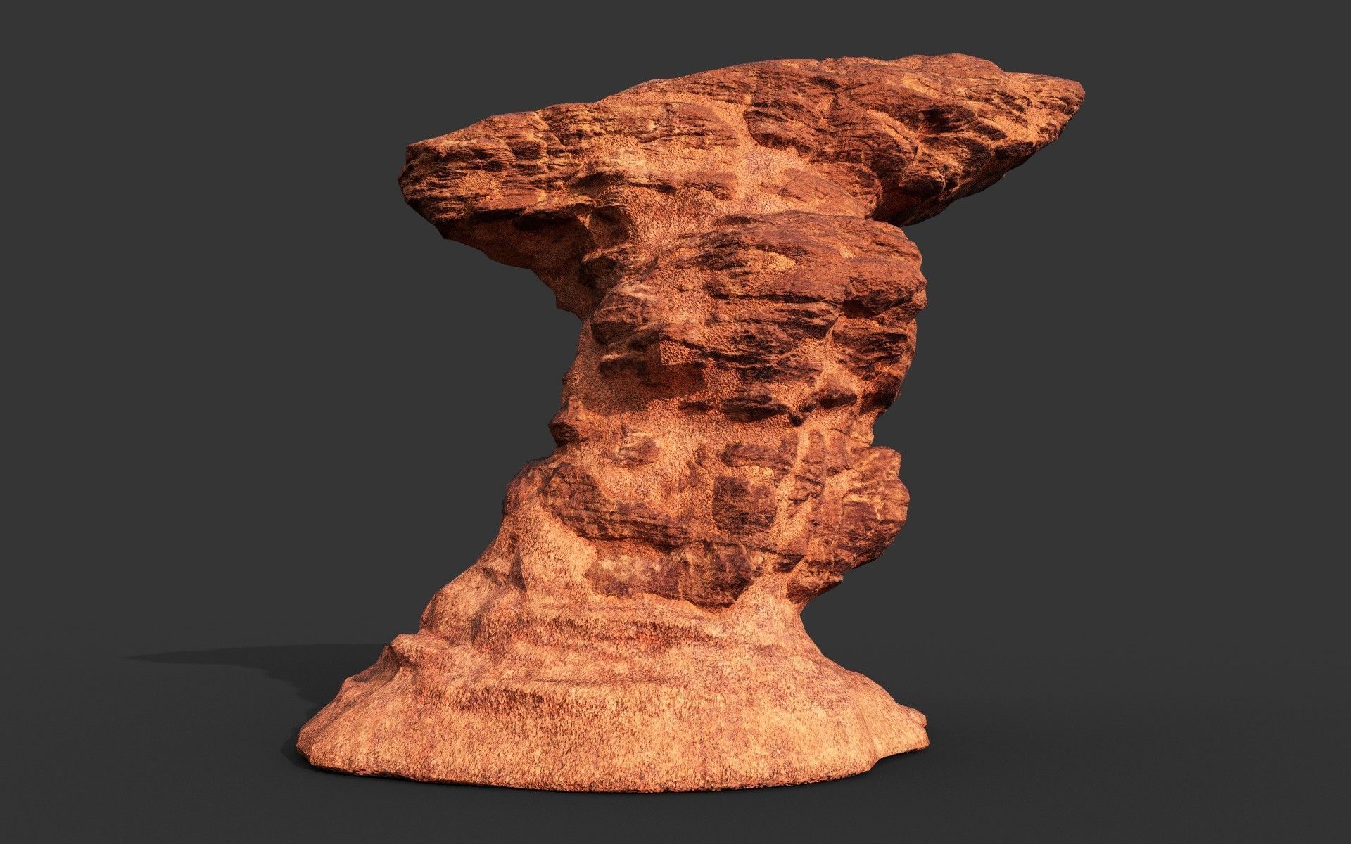 Low poly Sandstone Rock Formation - 210127 Low-poly 3D model_33