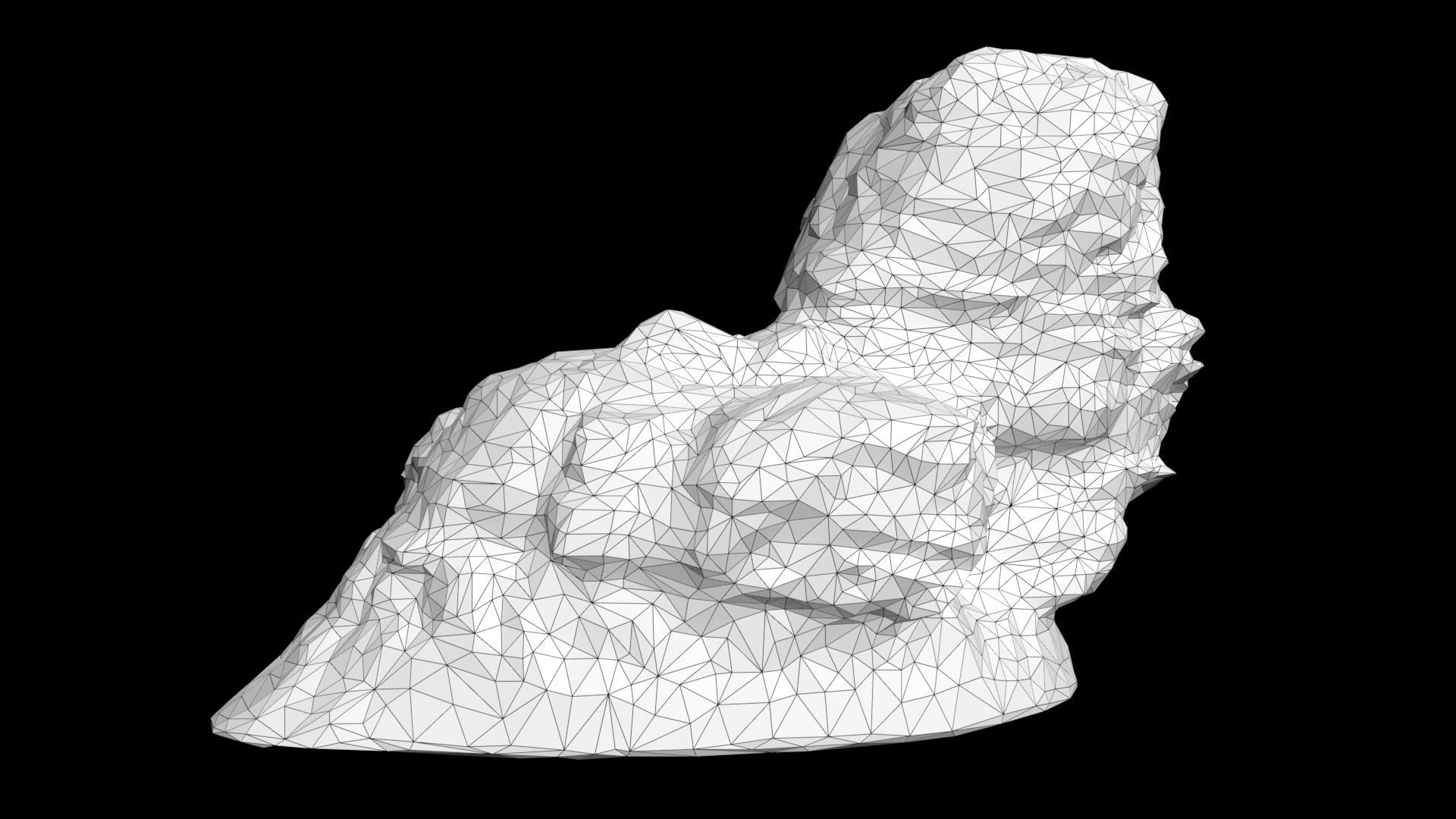 Low poly Sandstone Rock Formation - 210127 Low-poly 3D model_40