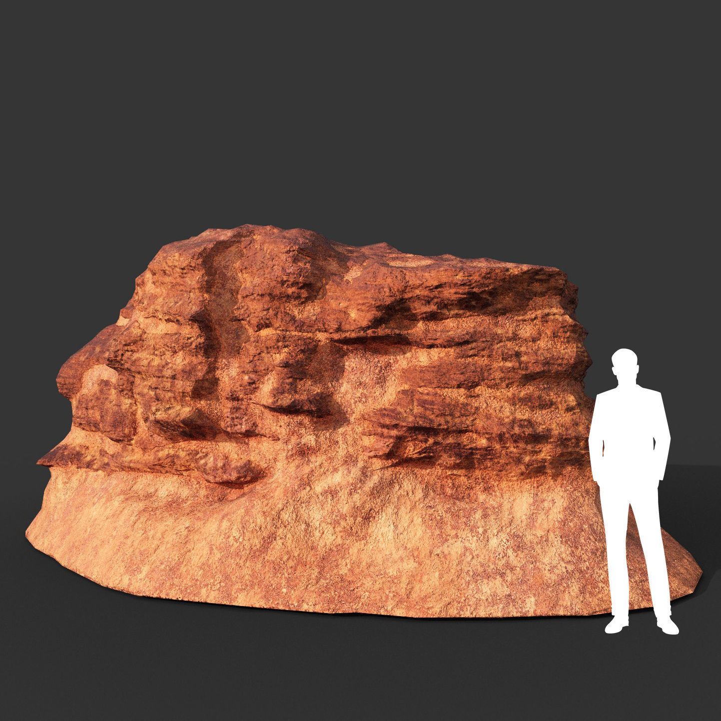Low poly Sandstone Rock Formation - 210127 Low-poly 3D model_6
