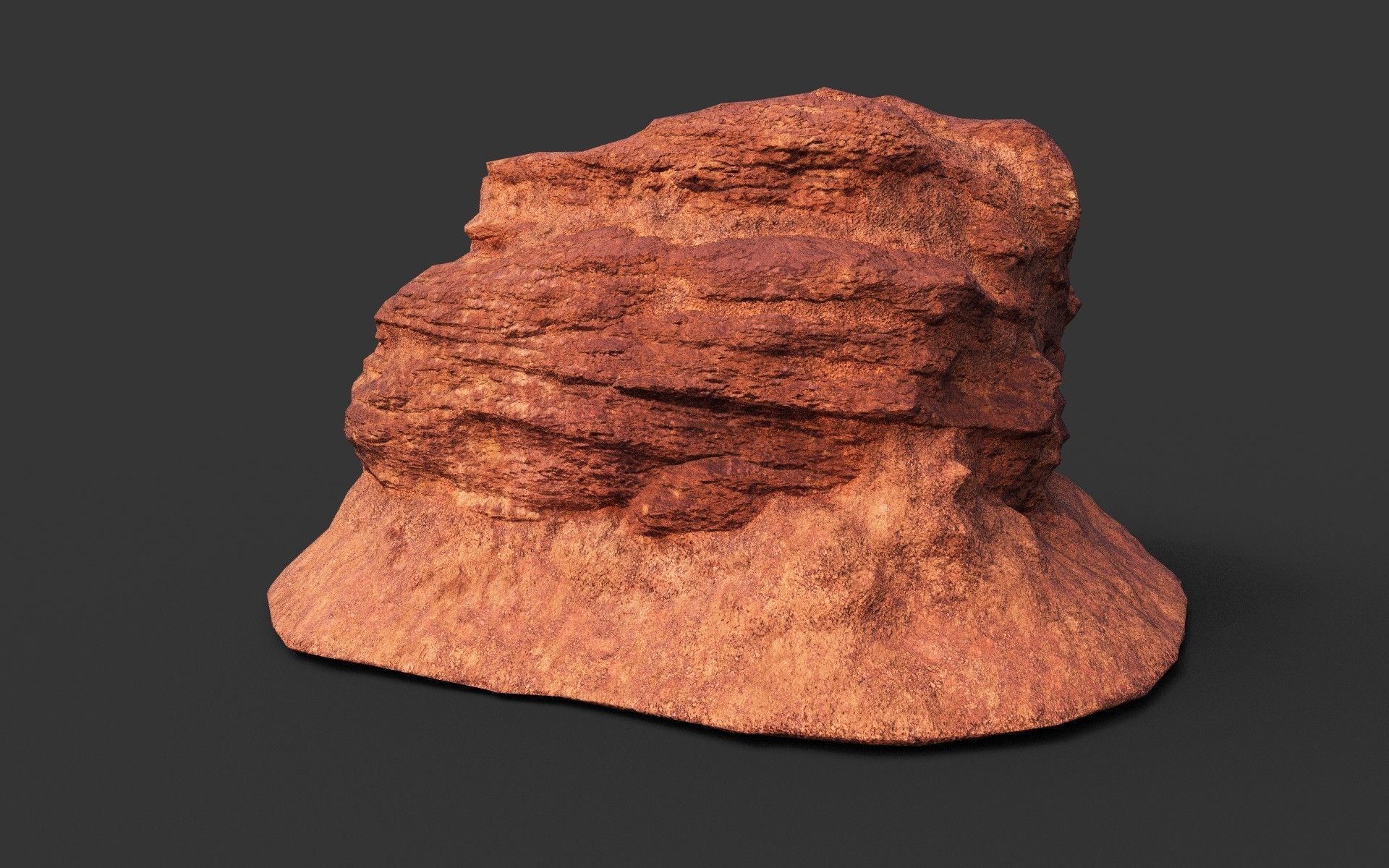 Low poly Sandstone Rock Formation - 210127 Low-poly 3D model_3