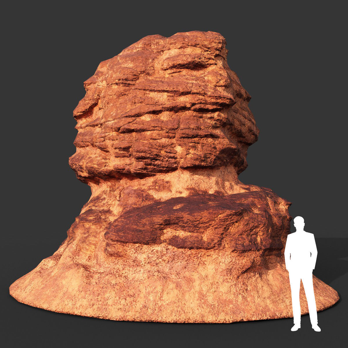 Low poly Sandstone Rock Formation - 210127 Low-poly 3D model_26