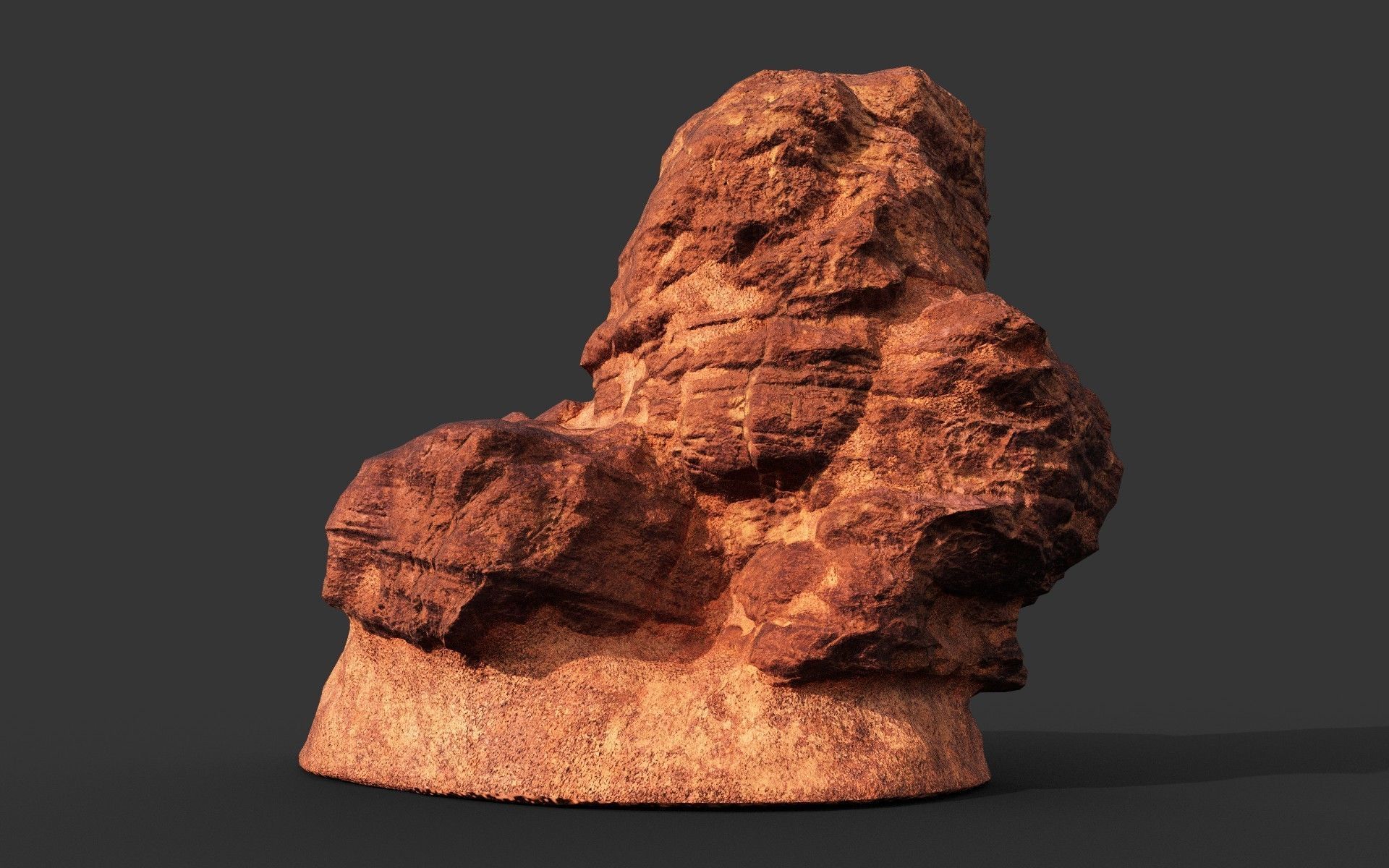 Low poly Sandstone Rock Formation - 210127 Low-poly 3D model_39