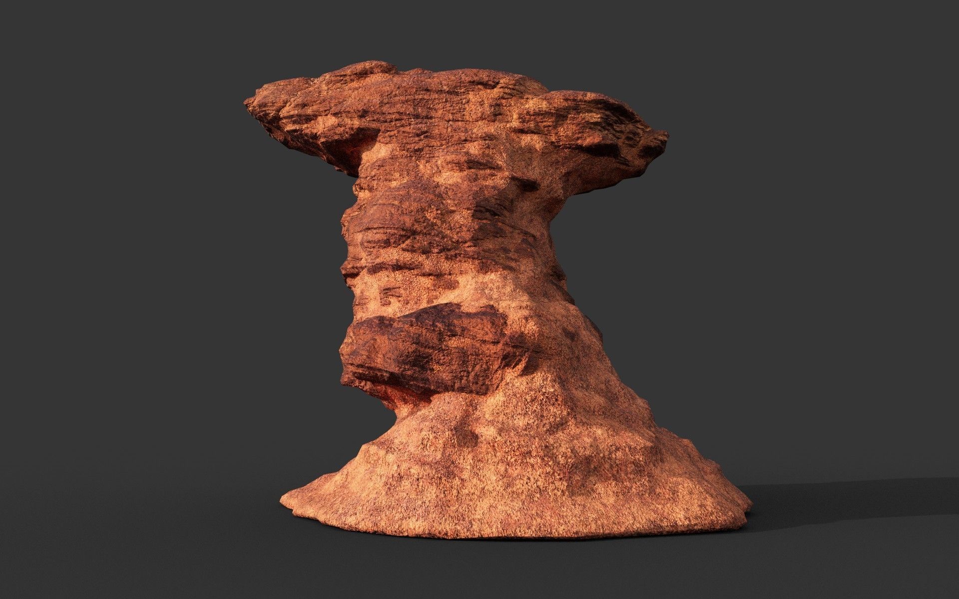 Low poly Sandstone Rock Formation - 210127 Low-poly 3D model_32