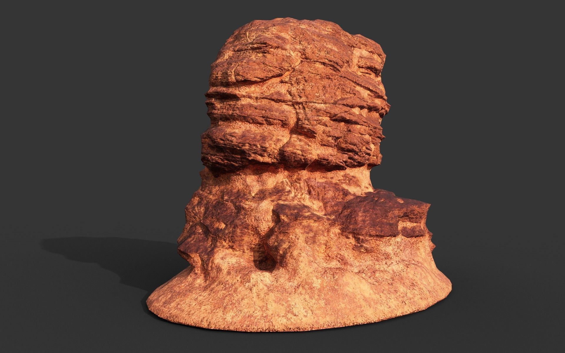 Low poly Sandstone Rock Formation - 210127 Low-poly 3D model_29