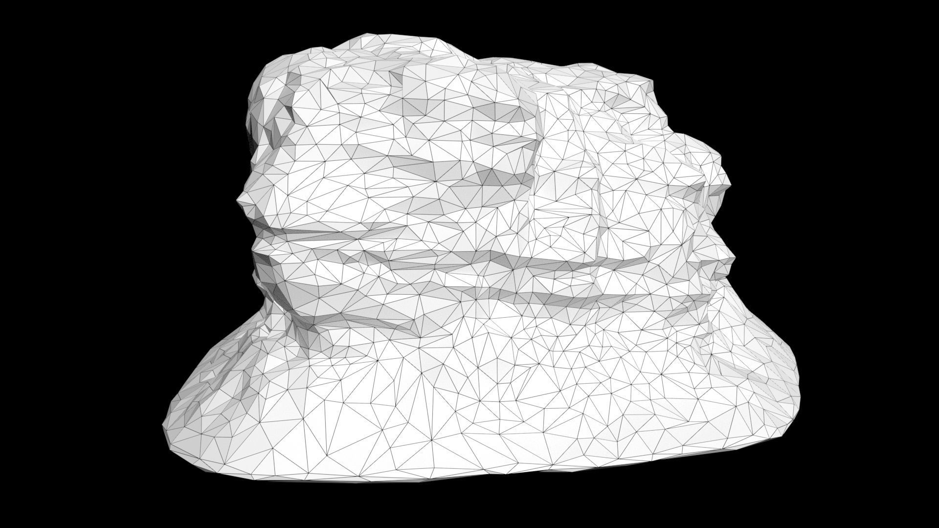 Low poly Sandstone Rock Formation - 210127 Low-poly 3D model_5