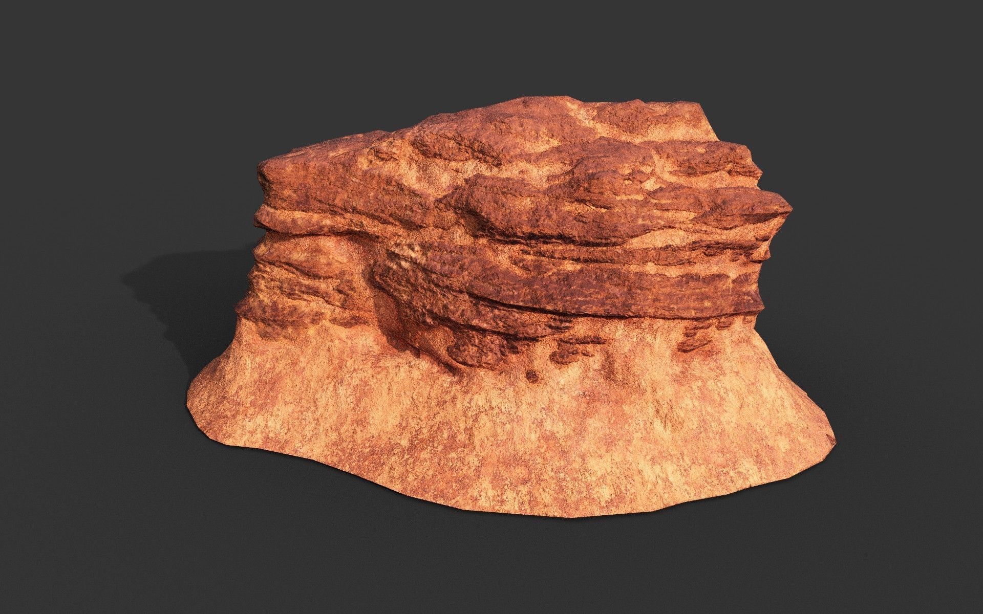 Low poly Sandstone Rock Formation - 210127 Low-poly 3D model_8