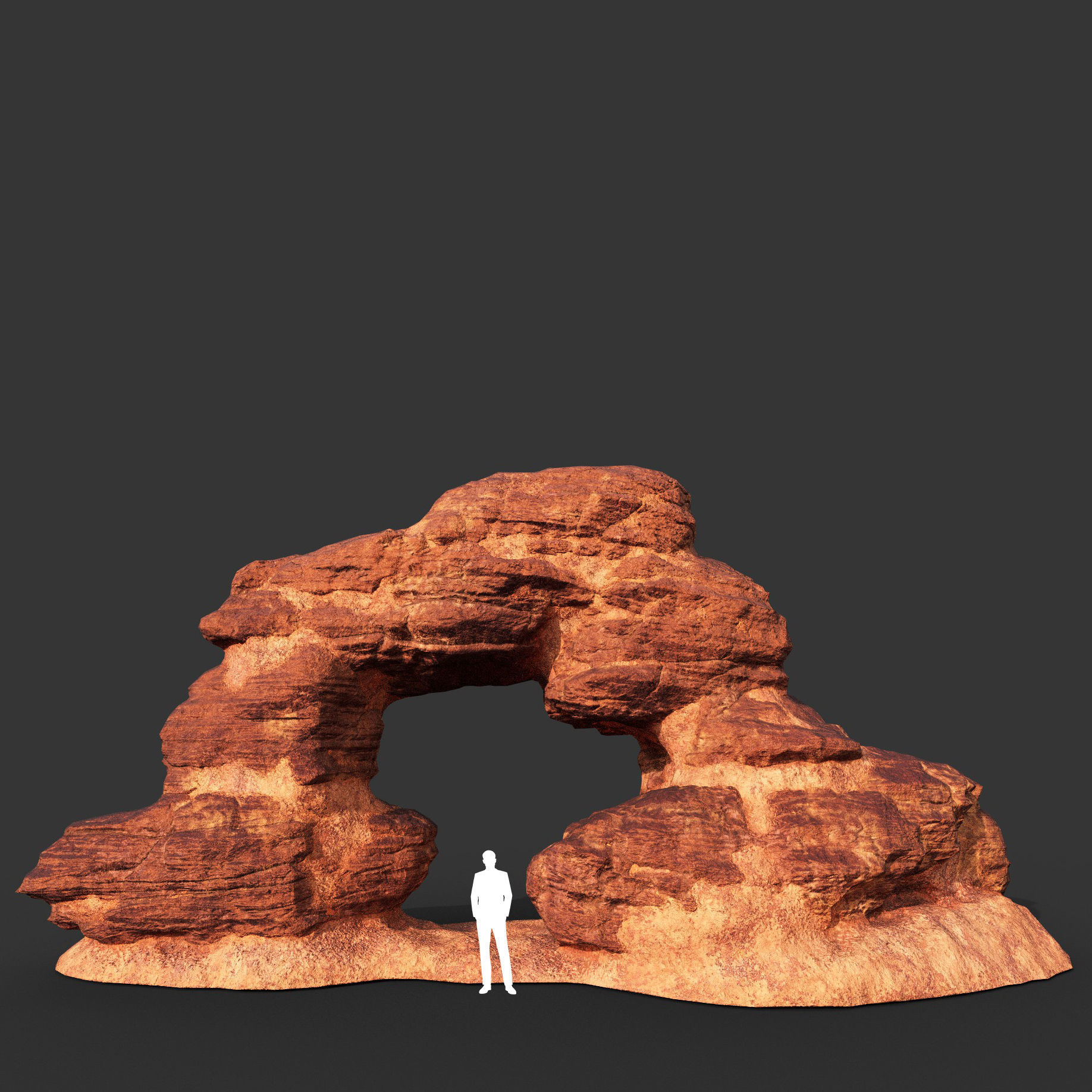 Low poly Sandstone Rock Formation - 210127 Low-poly 3D model_46