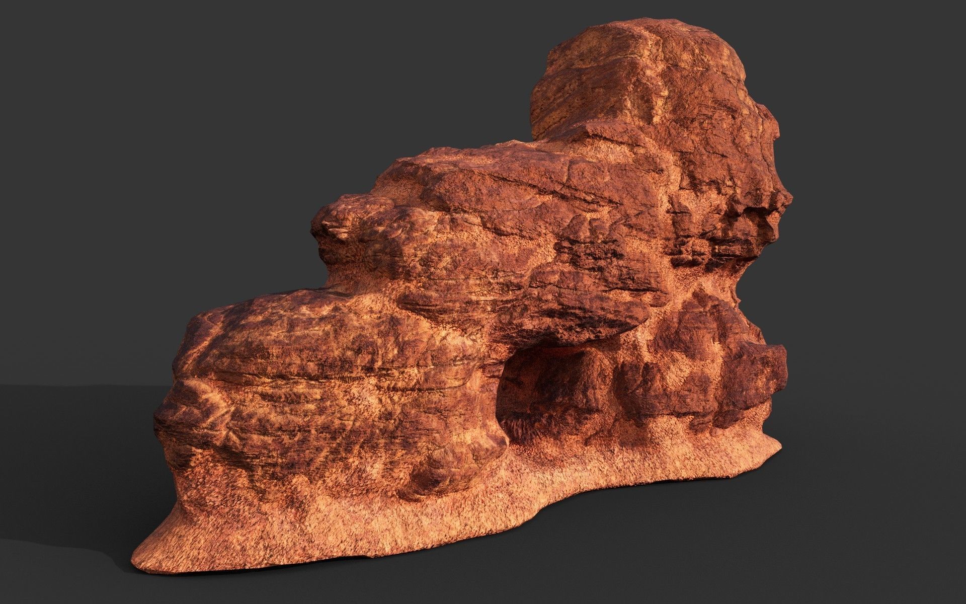 Low poly Sandstone Rock Formation - 210127 Low-poly 3D model_23