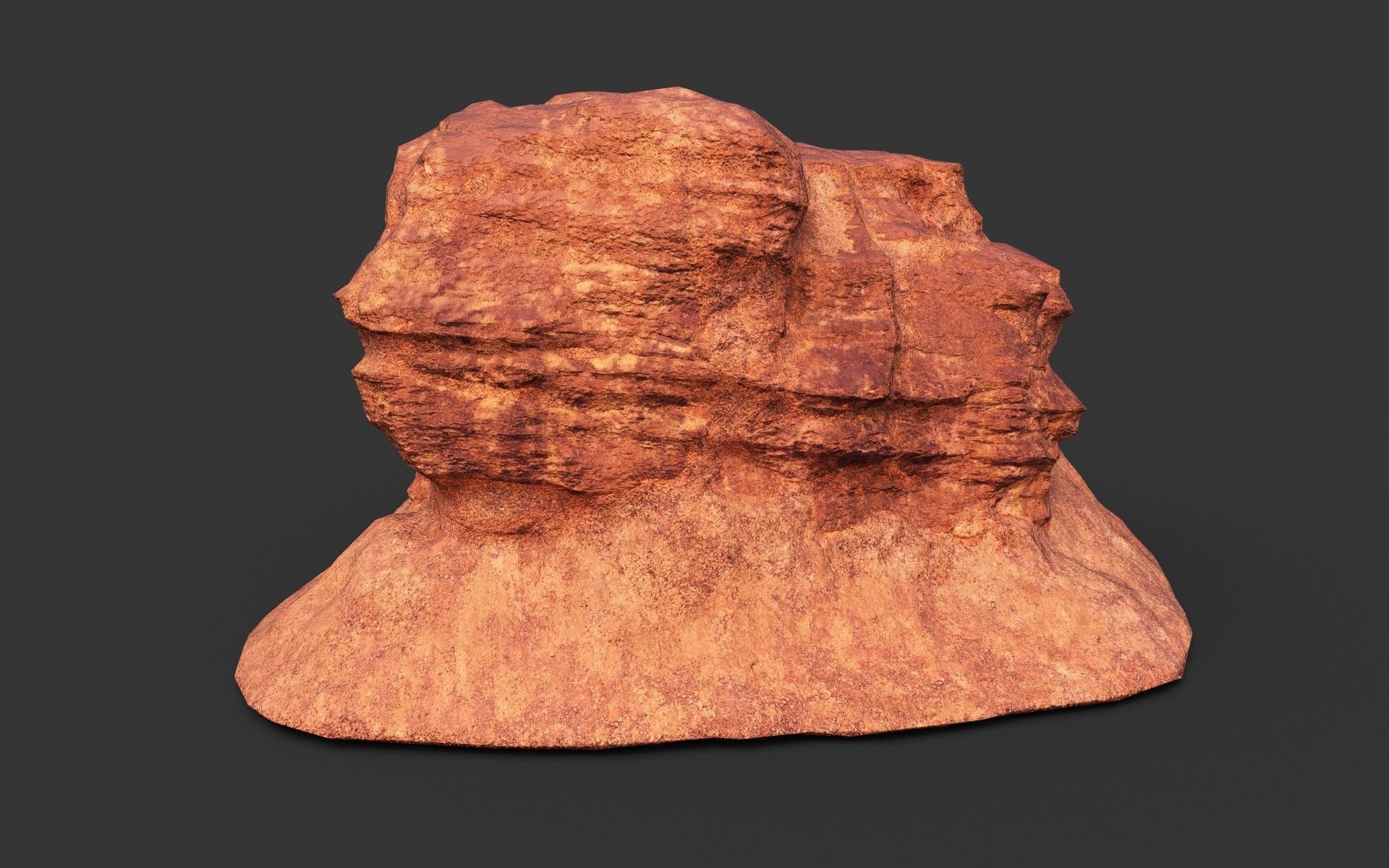 Low poly Sandstone Rock Formation - 210127 Low-poly 3D model_4