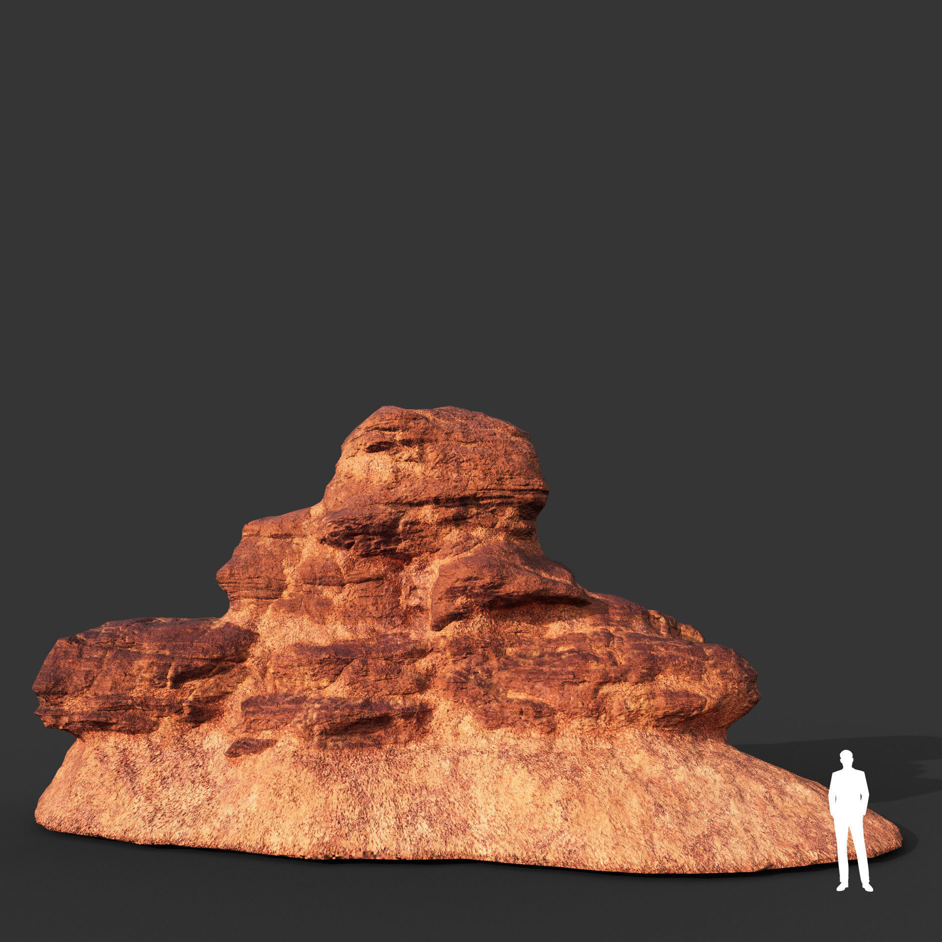 Low poly Sandstone Rock Formation - 210127 Low-poly 3D model_41