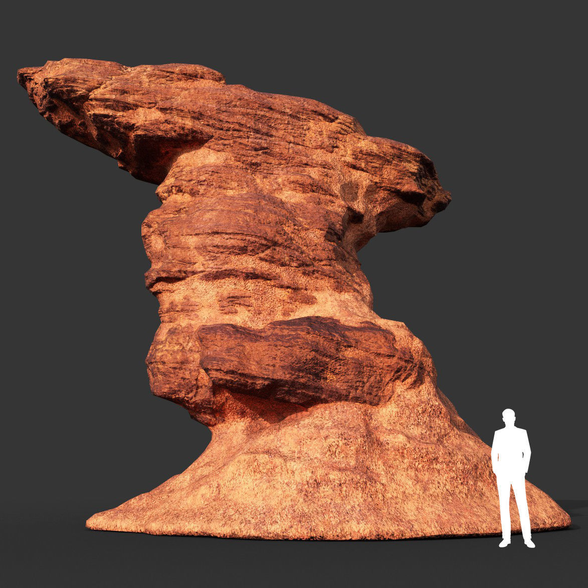 Low poly Sandstone Rock Formation - 210127 Low-poly 3D model_31